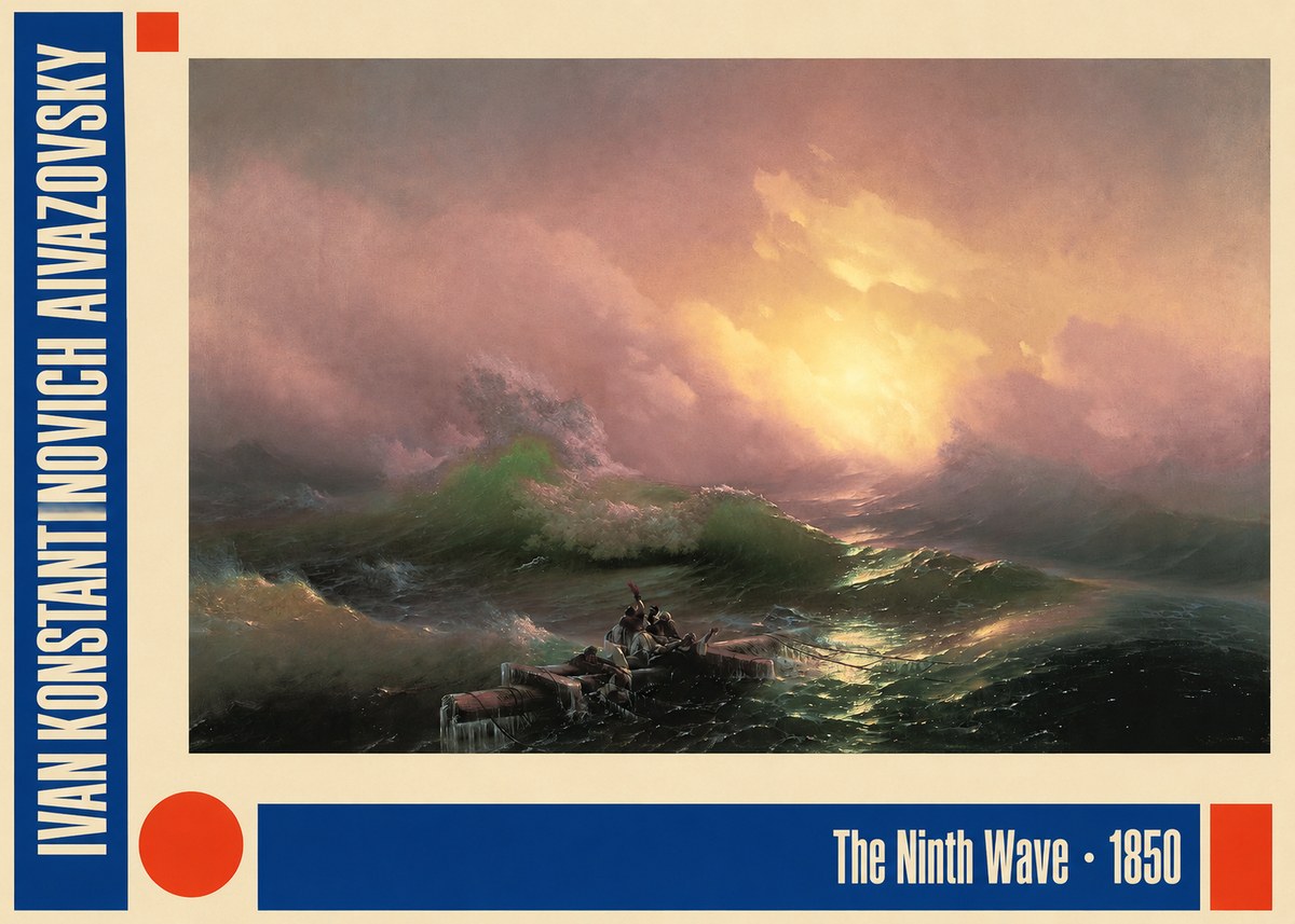 Ivan Konstantinovich Aivazovsky The Ninth Wave II No2 - Juliste