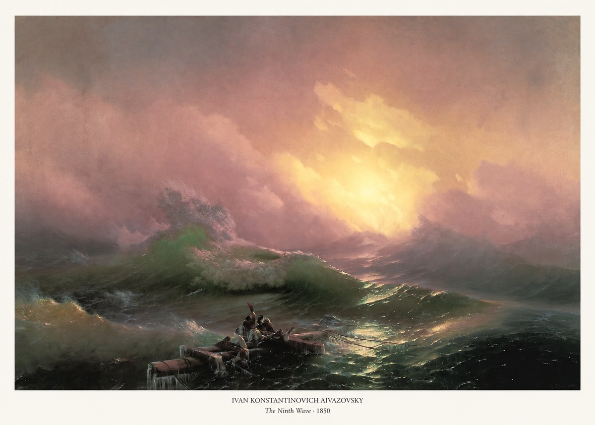 Ivan Konstantinovich Aivazovsky The Ninth Wave II No5 - Juliste
