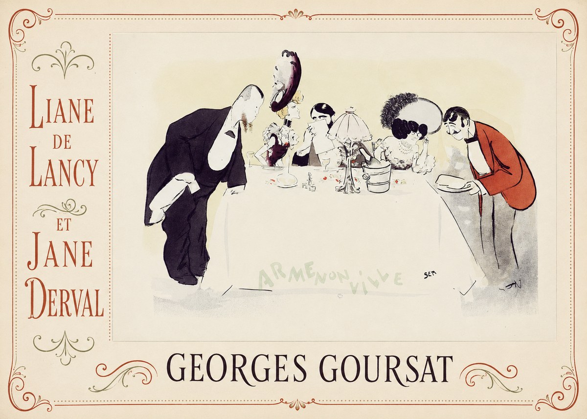Georges Goursat Liane De Lancy Et Jane Derval No2 - Juliste