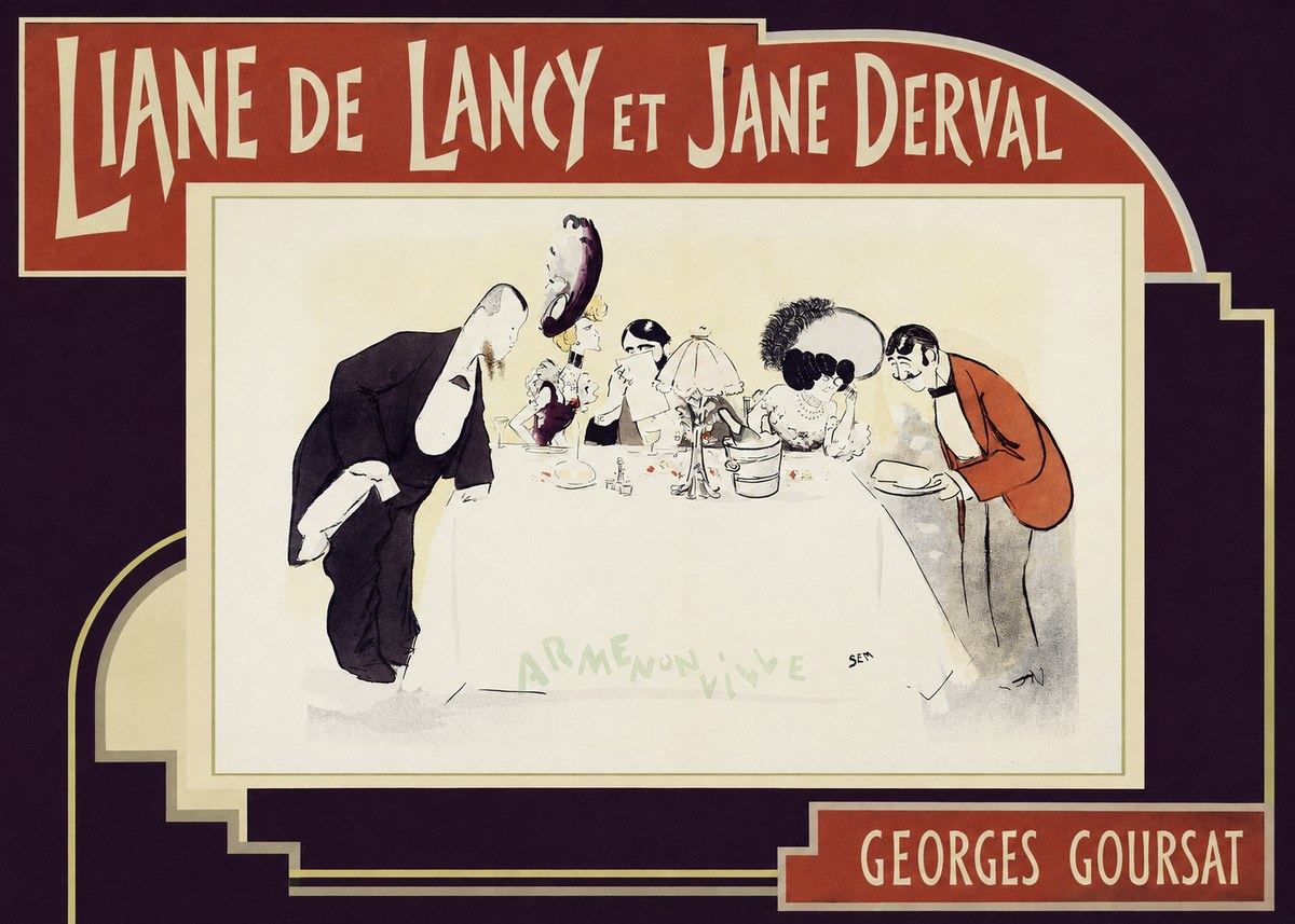 Georges Goursat Liane De Lancy Et Jane Derval No4 - Juliste