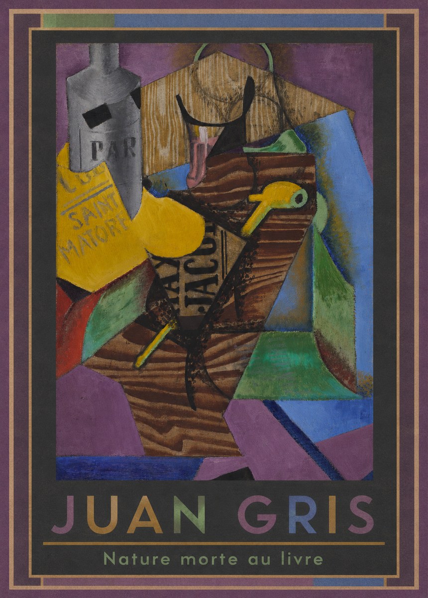 Juan Gris Nature Morte Au Livre No1 - Juliste