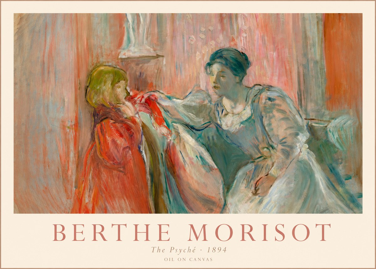 Berthe Morisot The Child's Robe (Le Manteau Rouge) No6 - Juliste