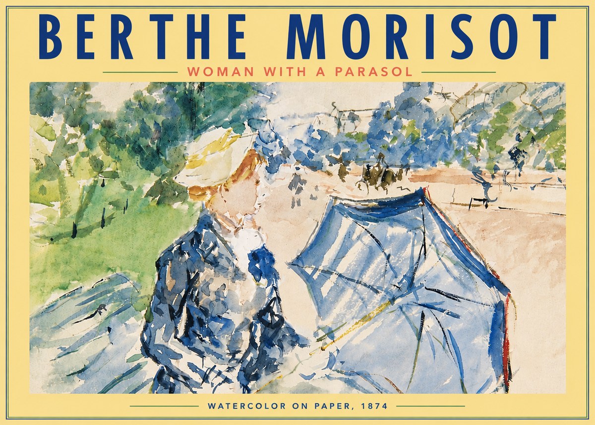 Berthe Morisot Woman with a Parasol No6 - Juliste
