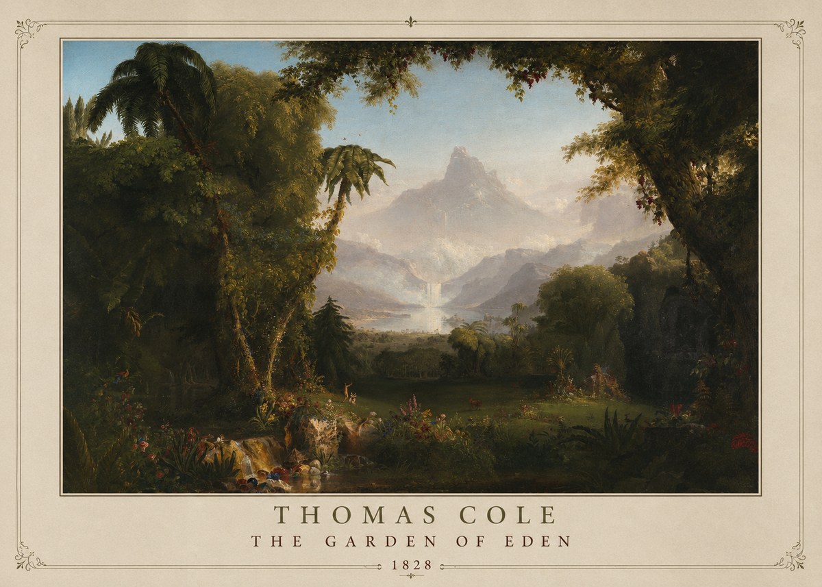 Thomas Cole The Garden of Eden I No1 - Juliste