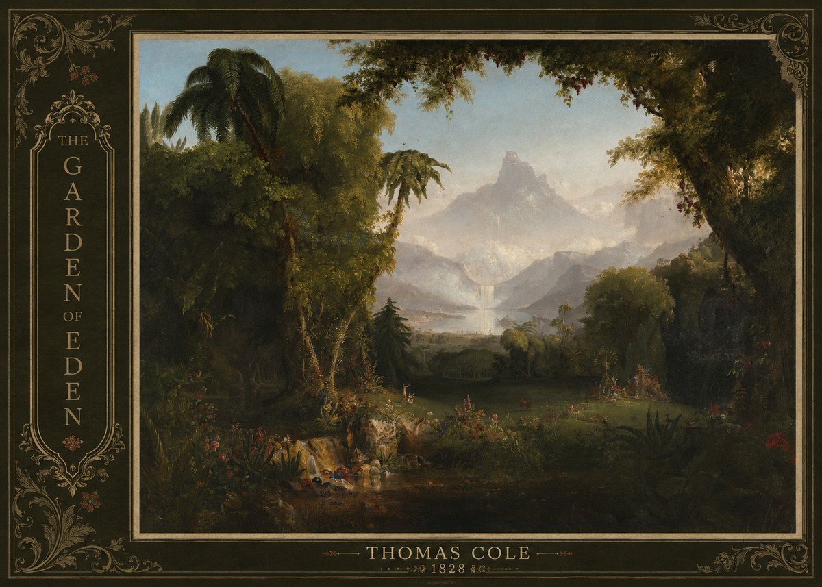 Thomas Cole The Garden of Eden I No2 - Juliste