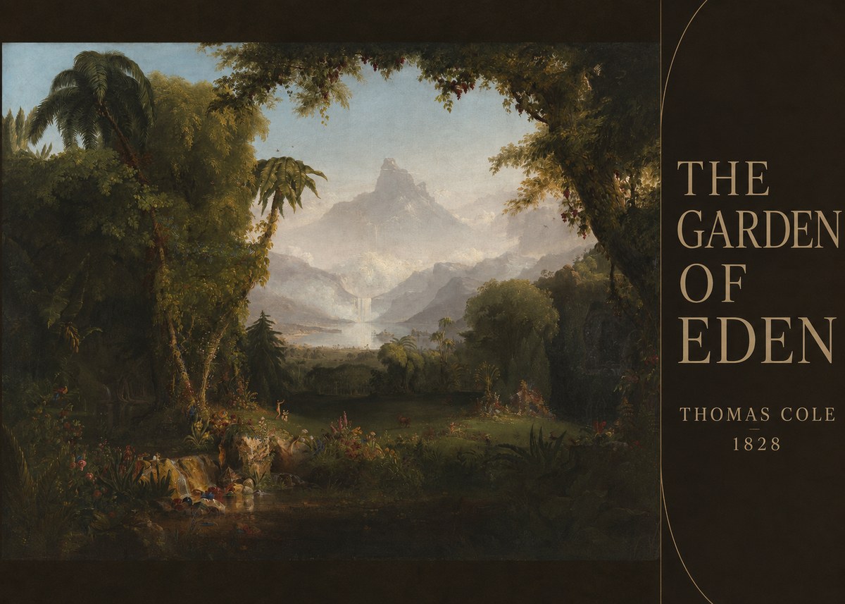 Thomas Cole The Garden of Eden I No4 - Juliste