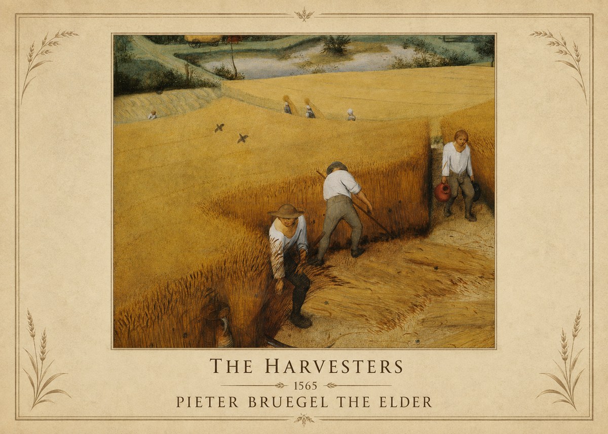 Pieter Bruegel The Harvesters IV No1 - Juliste