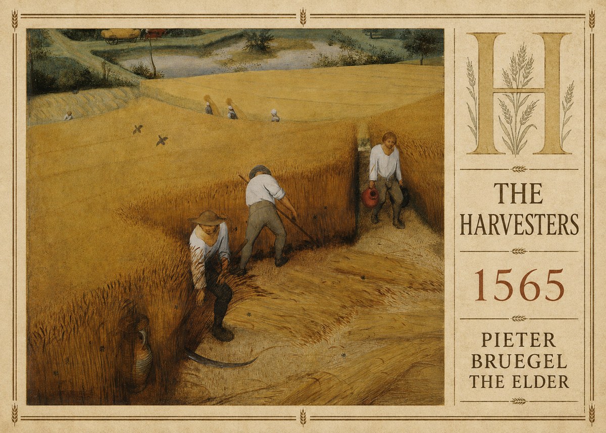 Pieter Bruegel The Harvesters IV No3 - Juliste