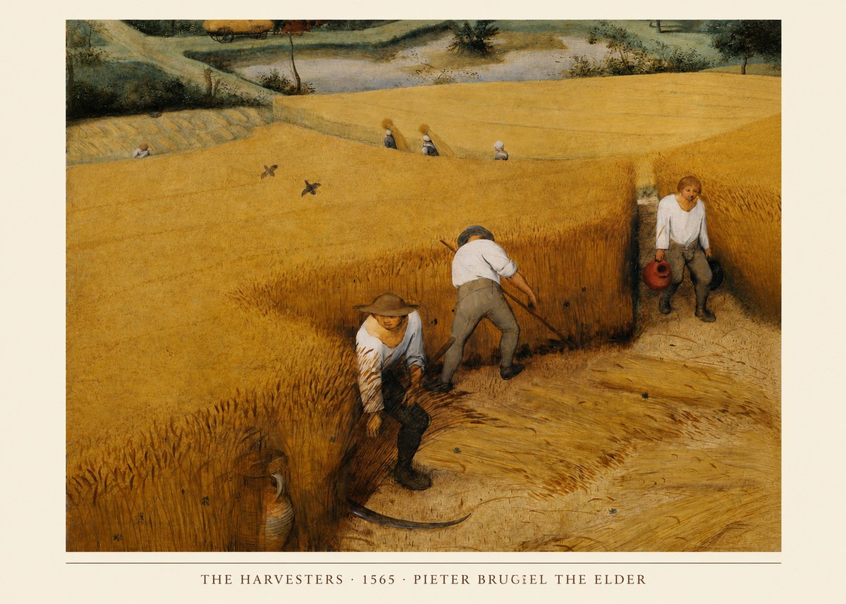 Pieter Bruegel The Harvesters IV No4 - Juliste