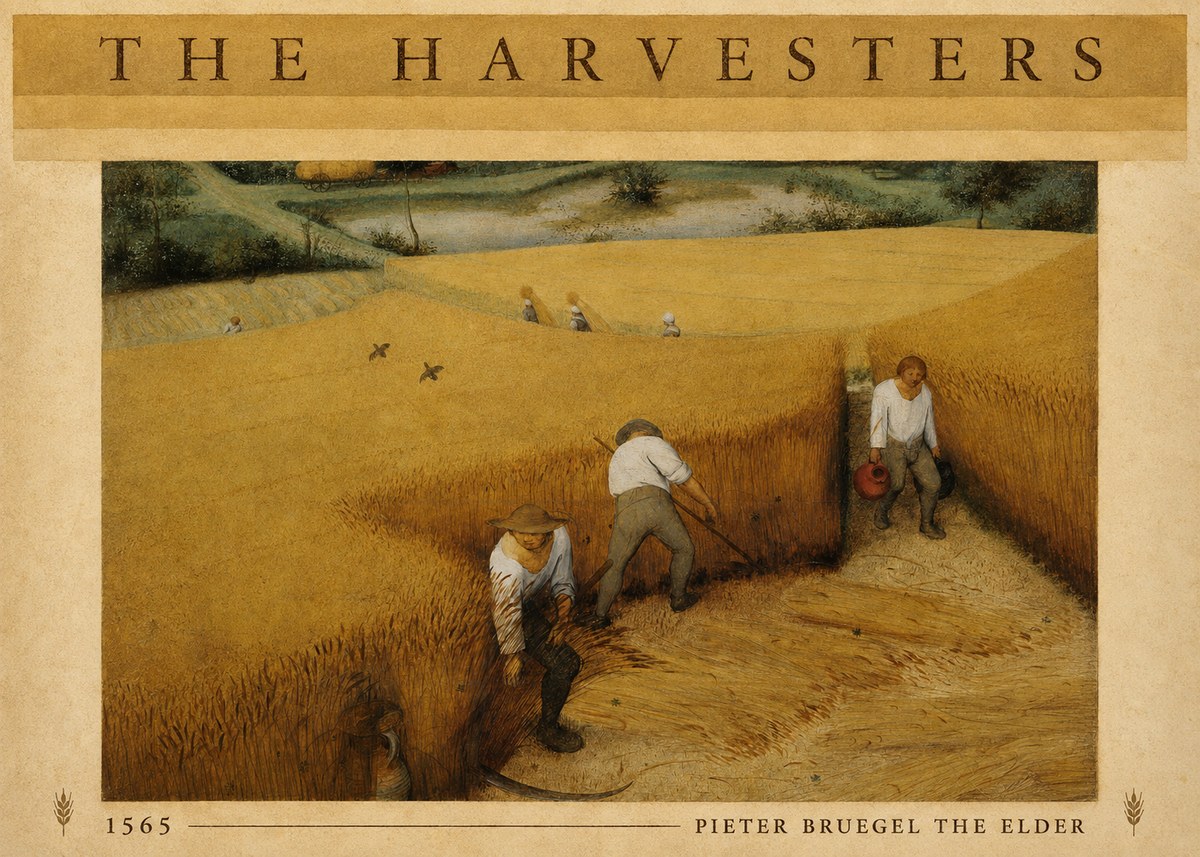 Pieter Bruegel The Harvesters IV No6 - Juliste