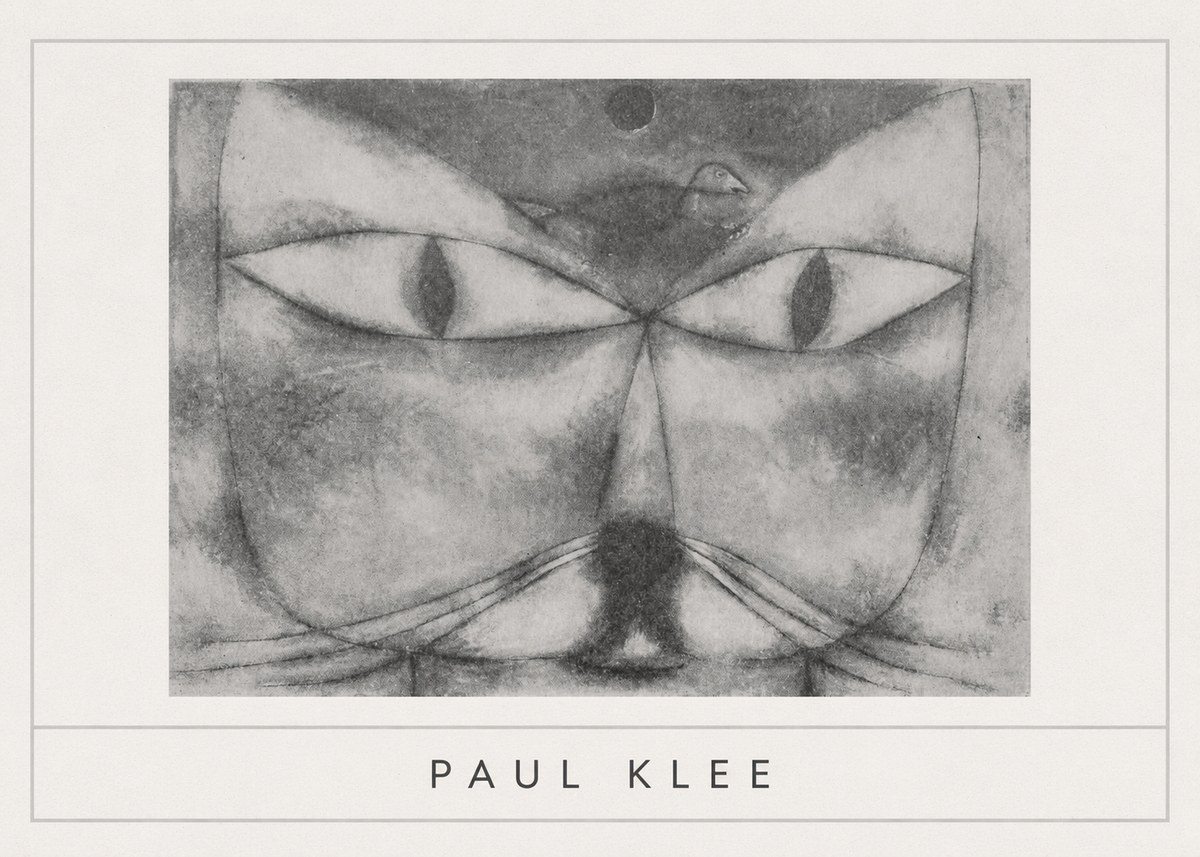 Paul Klee Cat and Bird No5 - Juliste
