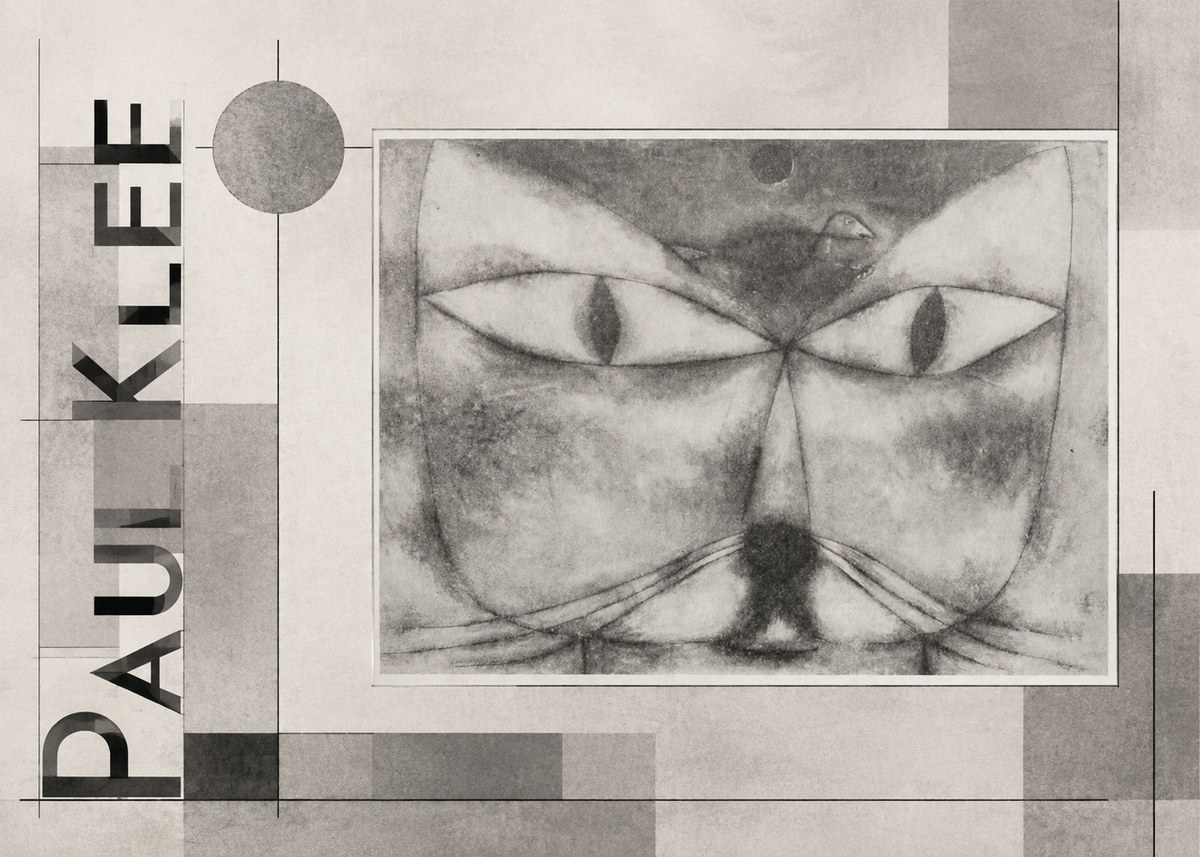 Paul Klee Cat and Bird No6 - Juliste