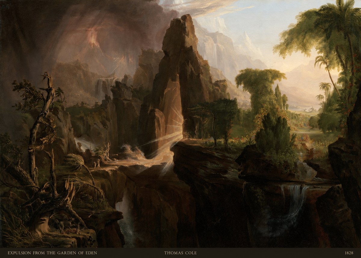 Thomas Cole Expulsion from the Garden of Eden I No5 - Juliste