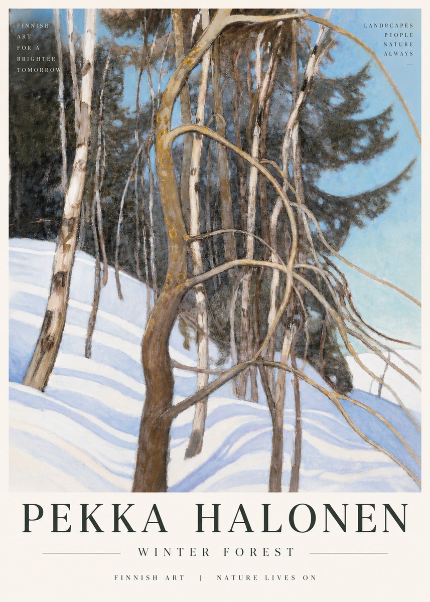 Pekka Halonen Winter Forest III No6 - Juliste