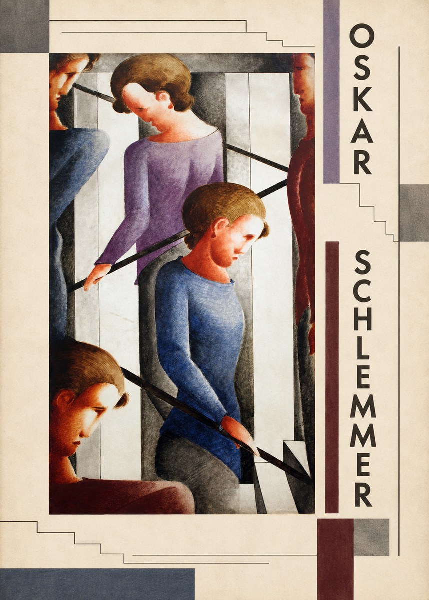 Oskar Schlemmer Staircase Figures I No5 - Juliste