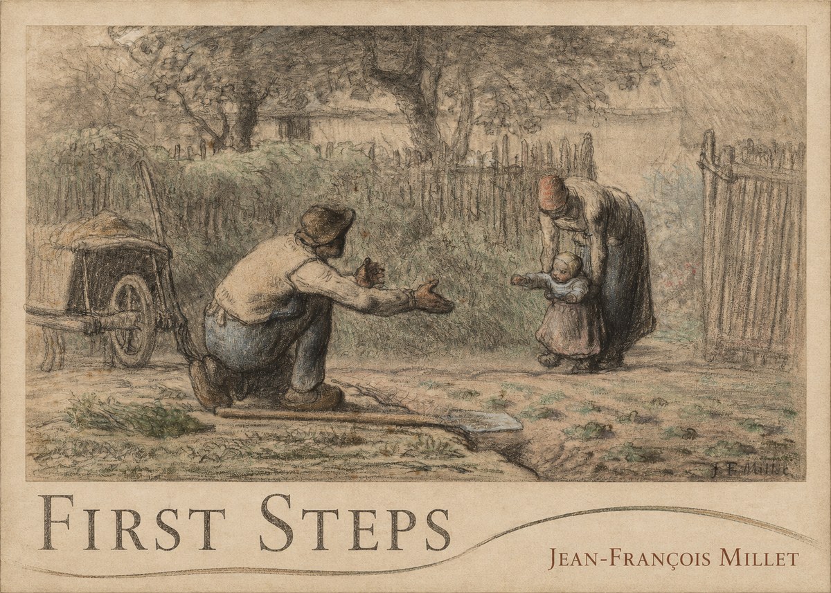 Jean-François Millet First Steps No3 - Juliste