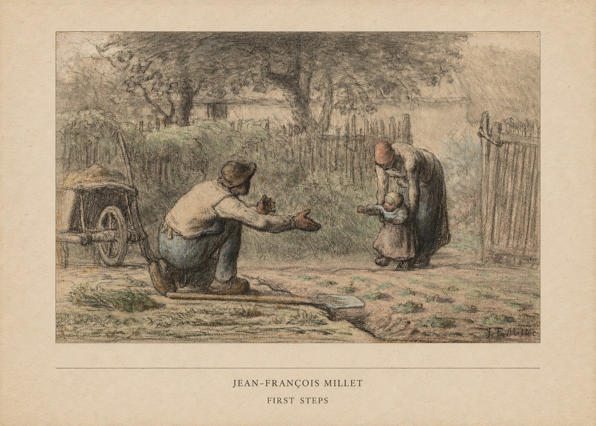 Jean-François Millet First Steps No5 - Juliste