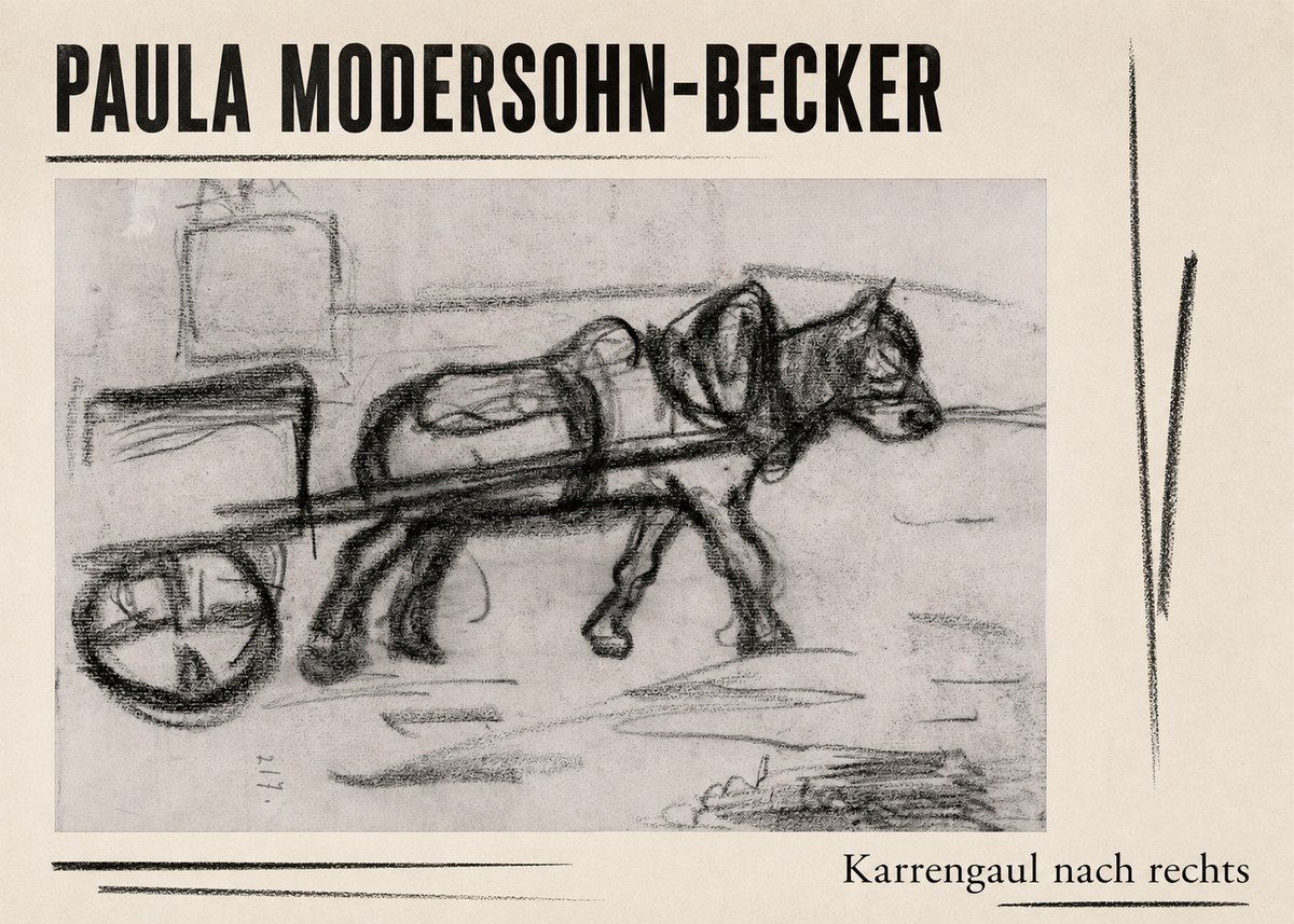 Paula Modersohn-Becker Karrengaul Nach Rechts No2 - Juliste