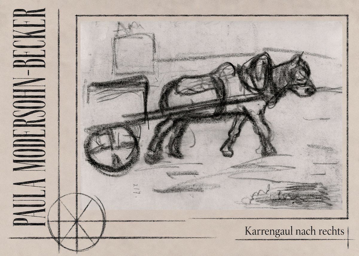 Paula Modersohn-Becker Karrengaul Nach Rechts No3 - Juliste