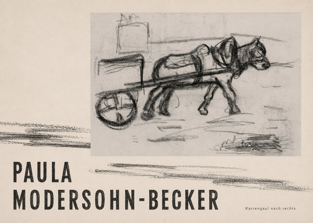 Paula Modersohn-Becker Karrengaul Nach Rechts No4 - Juliste
