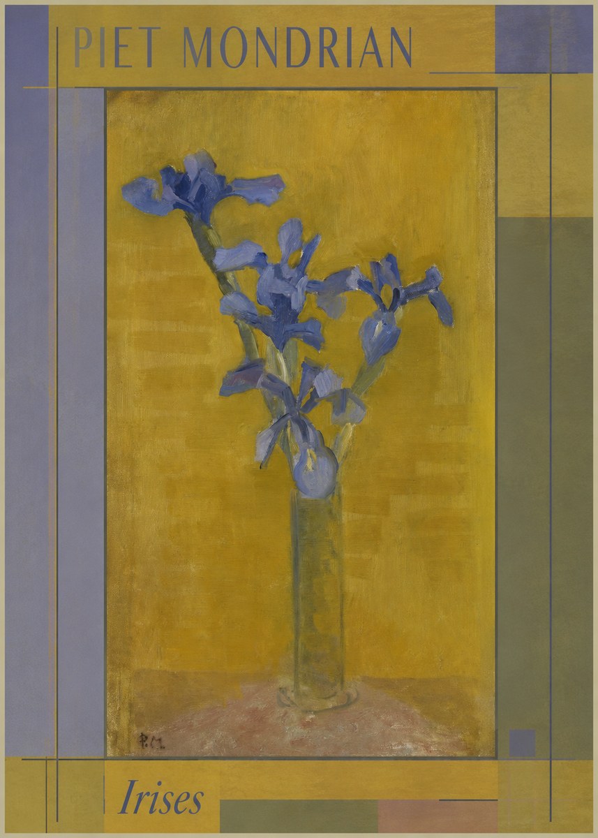 Piet Mondrian Irises No1 - Juliste