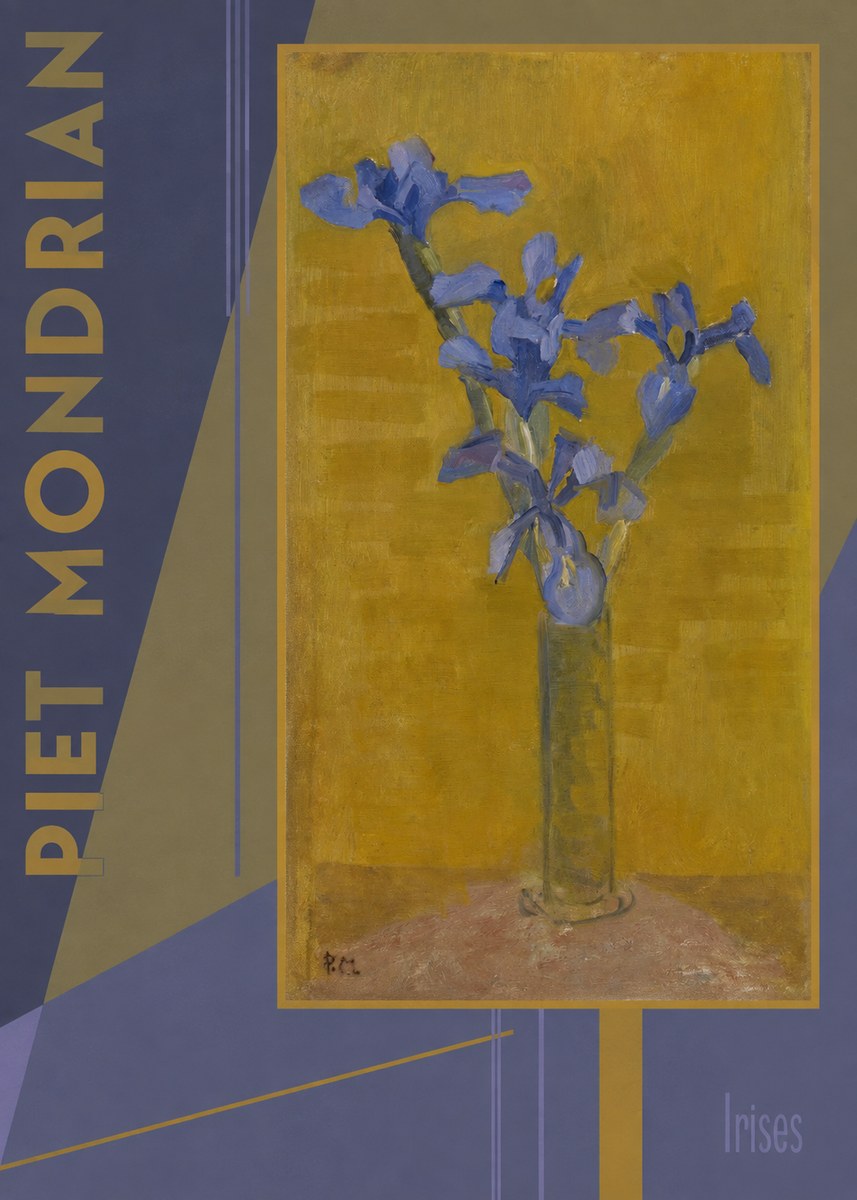 Piet Mondrian Irises No4 - Juliste