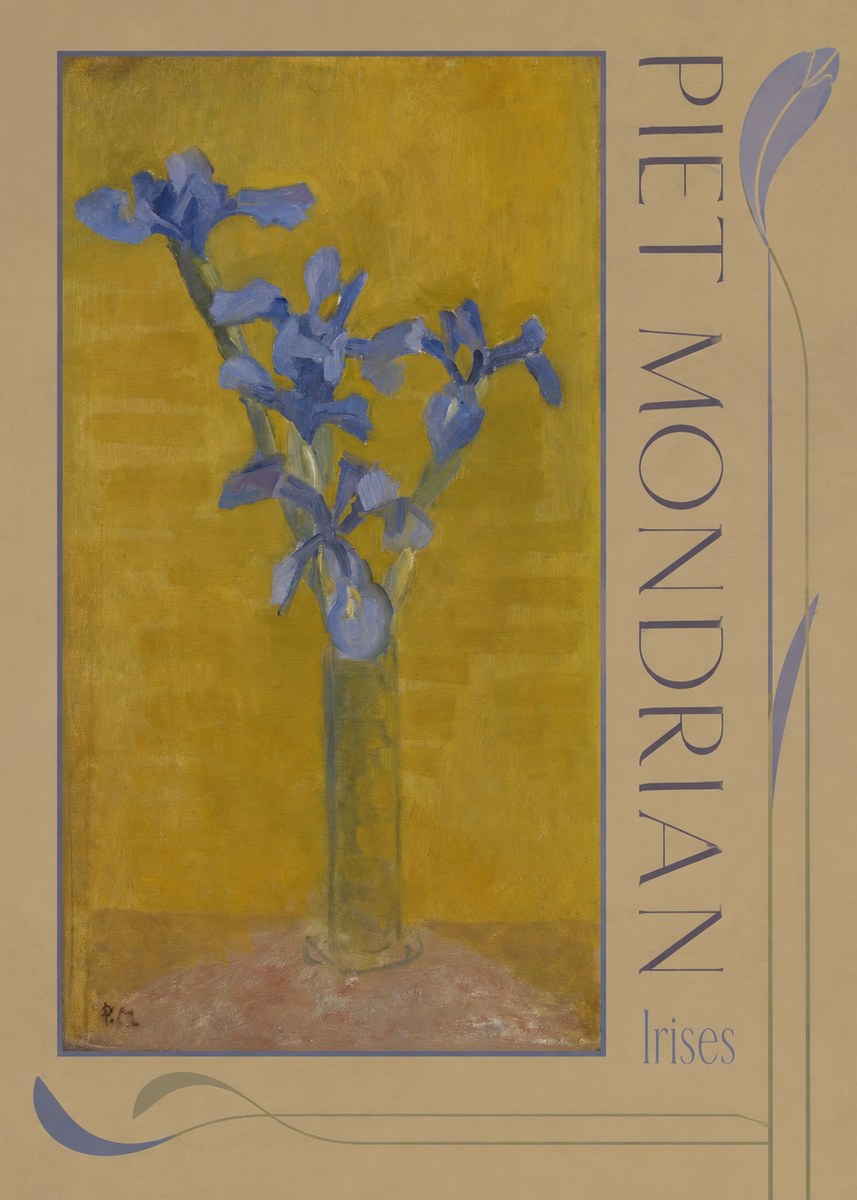 Piet Mondrian Irises No5 - Juliste
