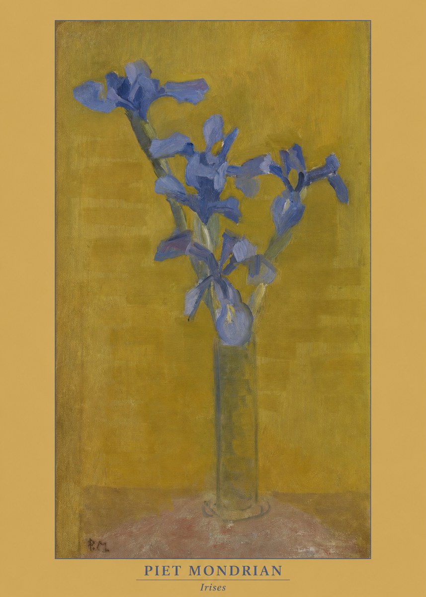 Piet Mondrian Irises No6 - Juliste
