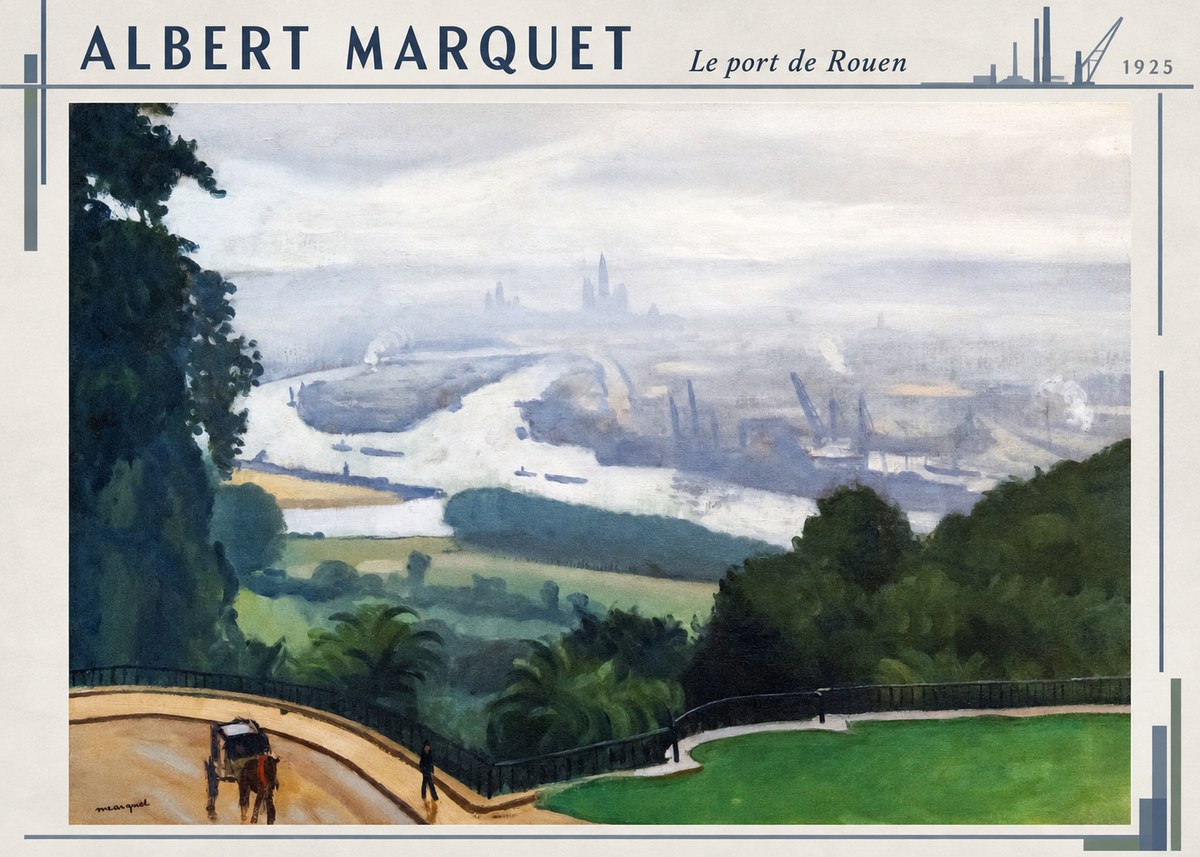 Albert Marquet Le Port De Rouen No3 - Juliste