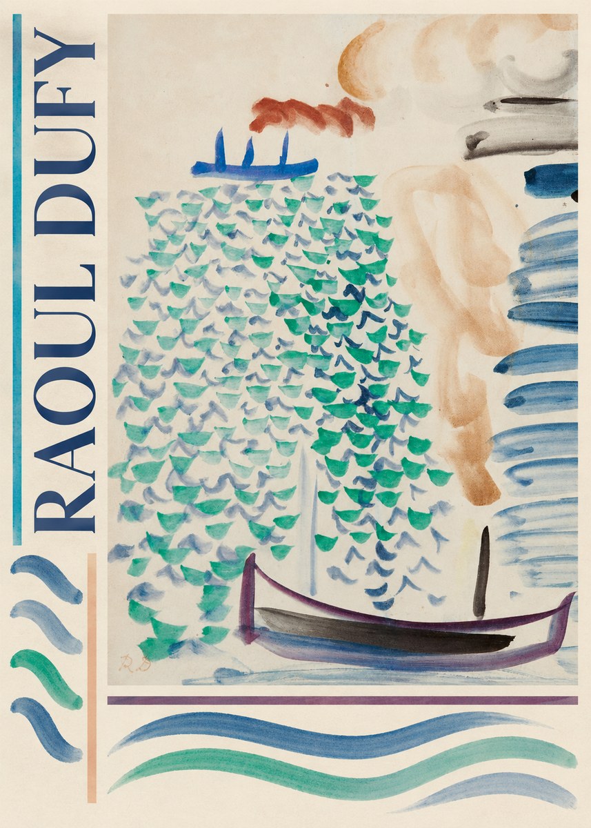 Raoul Dufy Boats on the Water No2 - Juliste