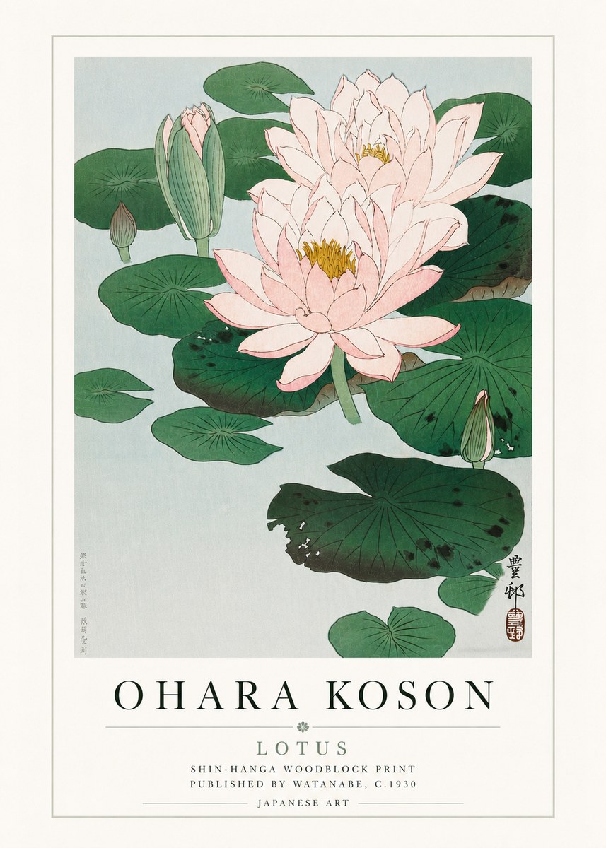 Ohara Koson Lotus I No4 - Juliste