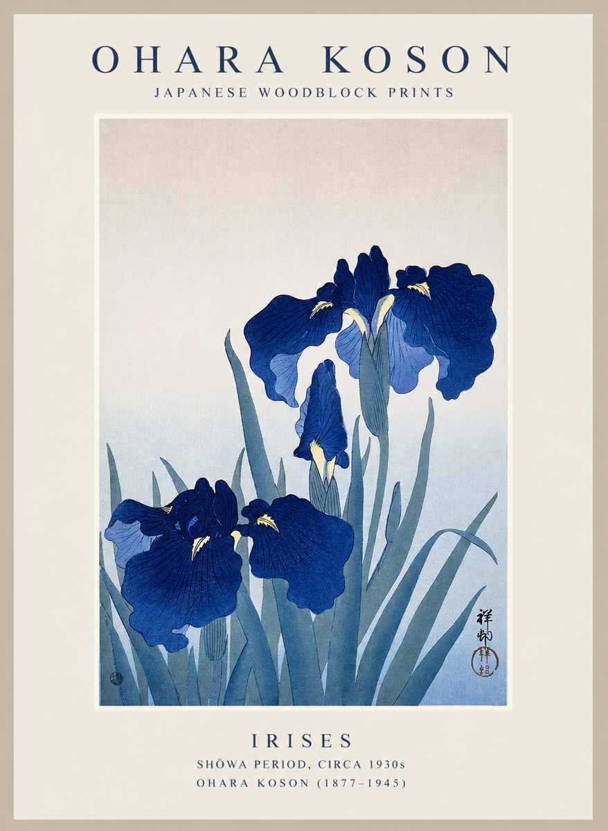 Ohara Koson Iris Es No1 - Juliste