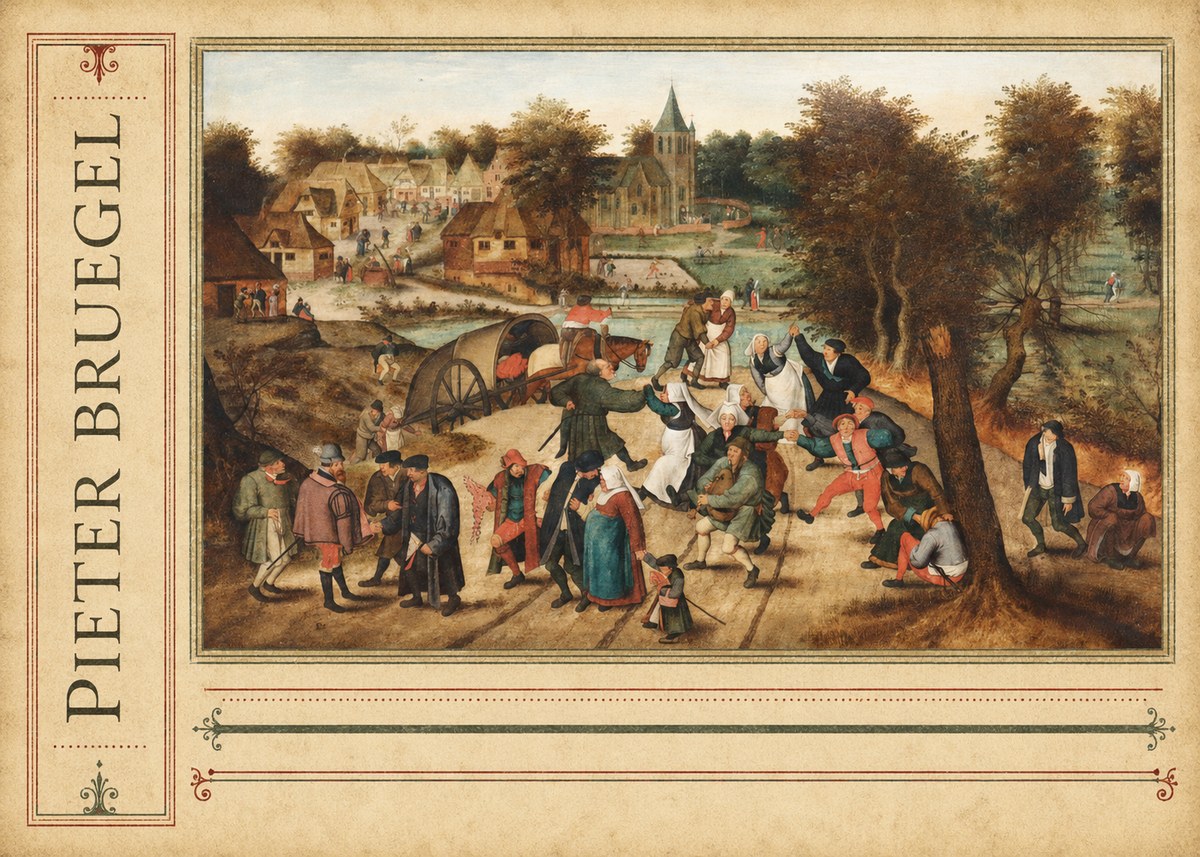 Pieter Bruegel The Peasant Dance I No2 - Juliste