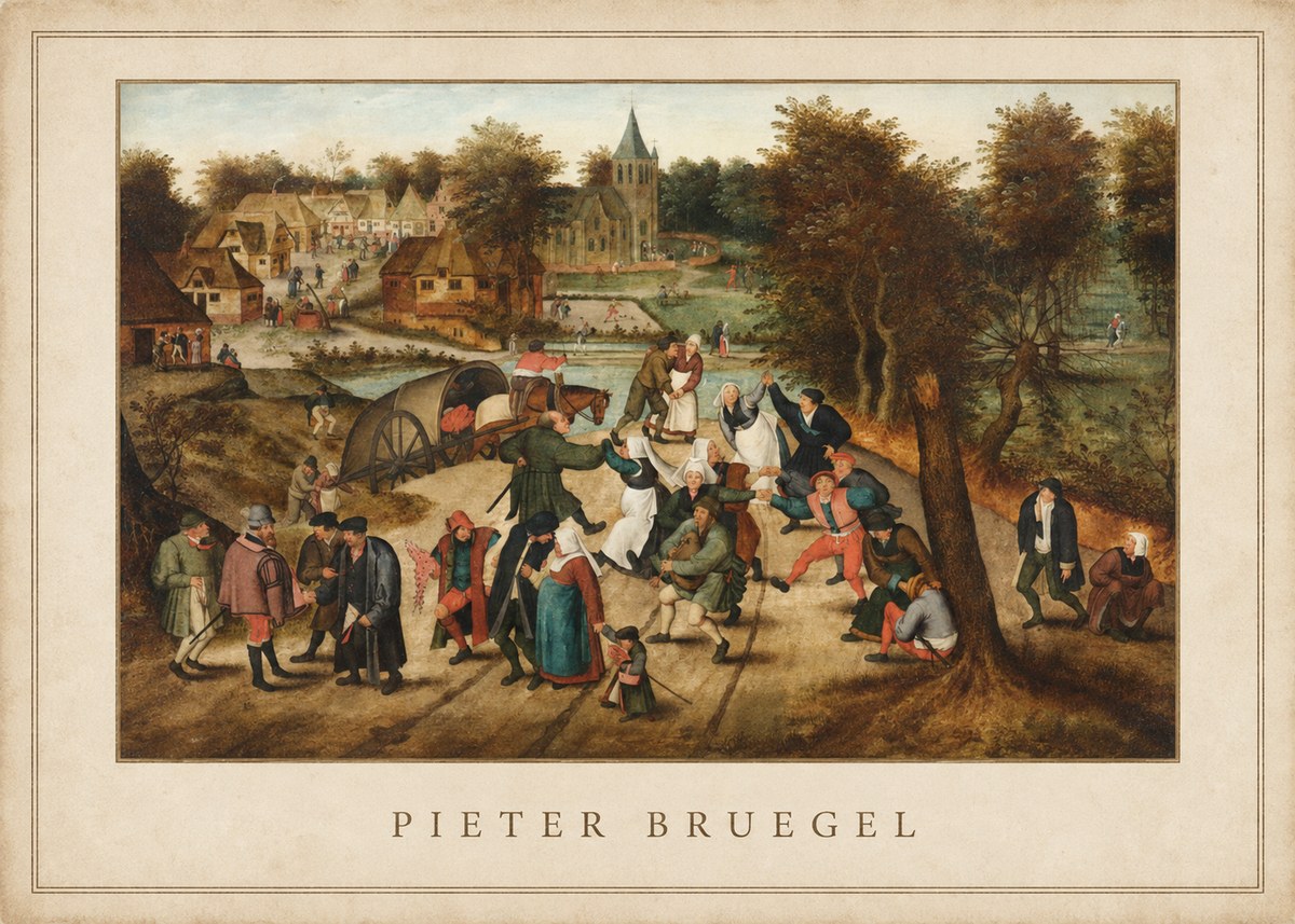 Pieter Bruegel The Peasant Dance I No5 - Juliste