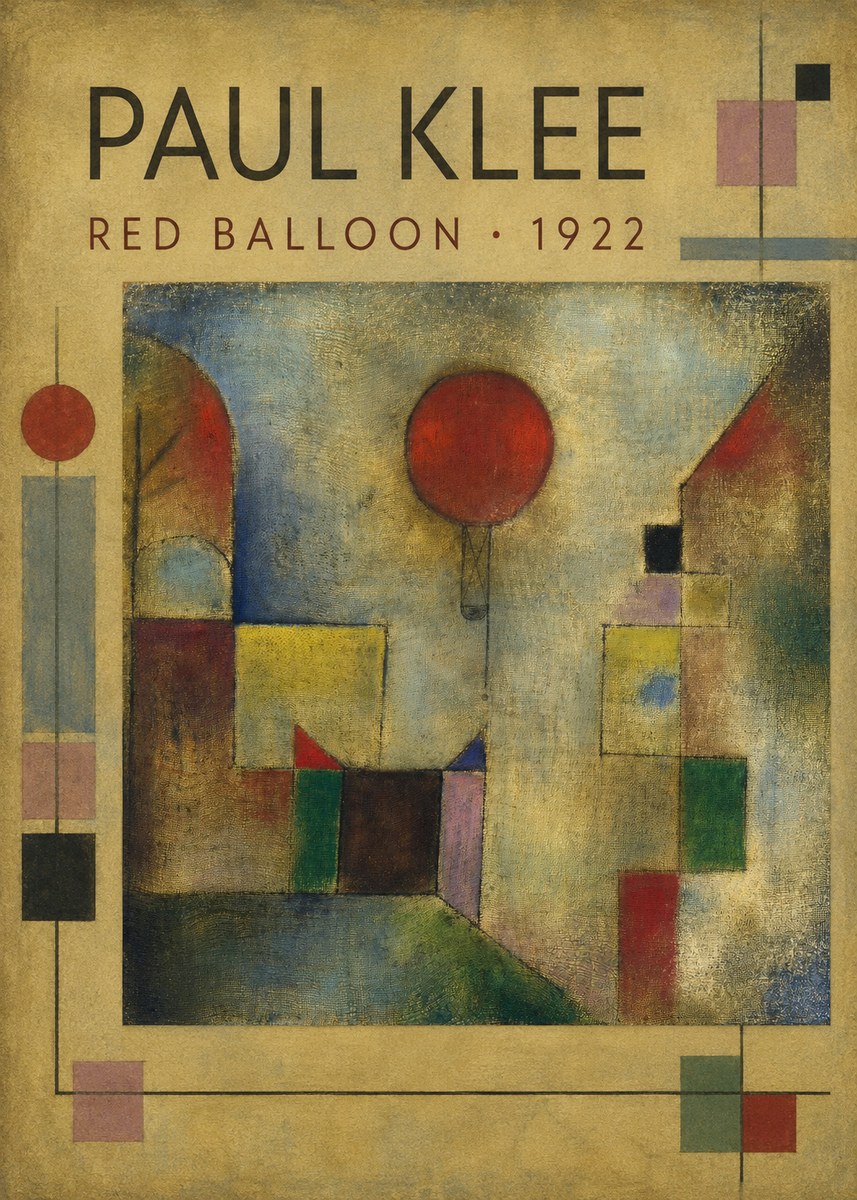 Paul Klee Red Balloon No1 - Juliste