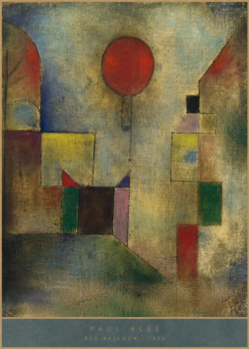 Paul Klee Red Balloon No4 - Juliste