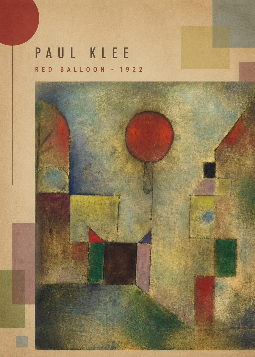 Paul Klee Red Balloon No5 - Juliste
