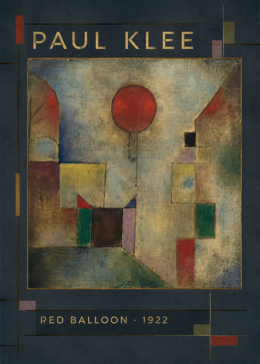 Paul Klee Red Balloon No6 - Juliste