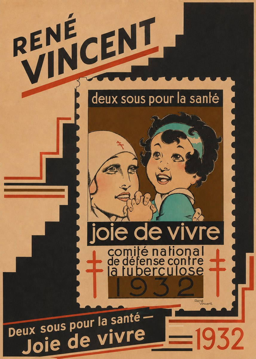 René Vincent Deux Sous Pour La Santé - Joie De Vivre No2 - Juliste