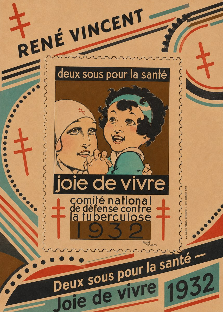René Vincent Deux Sous Pour La Santé - Joie De Vivre No5 - Juliste