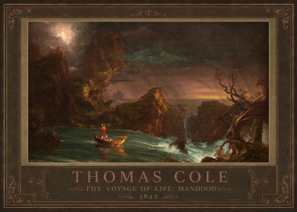 Thomas Cole The Voyage of Life: Manhood I No1 - Juliste