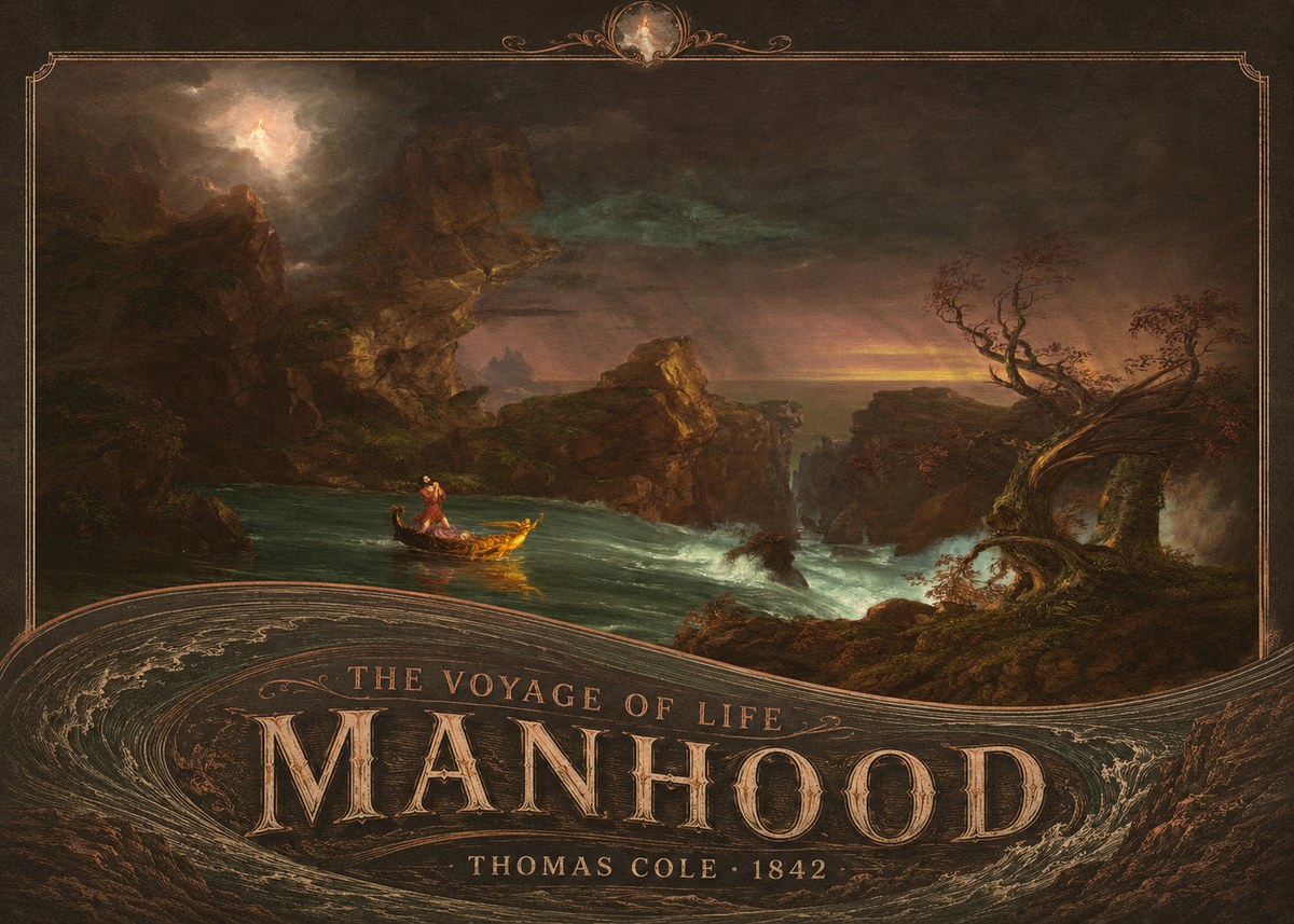 Thomas Cole The Voyage of Life: Manhood I No5 - Juliste