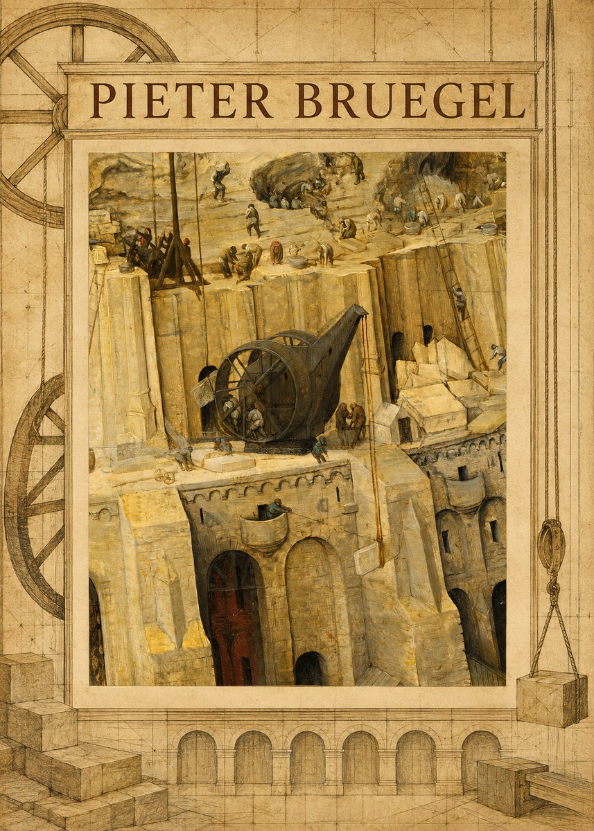 Pieter Bruegel The Tower of Babel VII No3 - Juliste