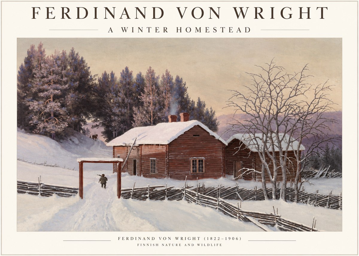 Ferdinand von Wright Winter at the Forest Edge No2 - Juliste