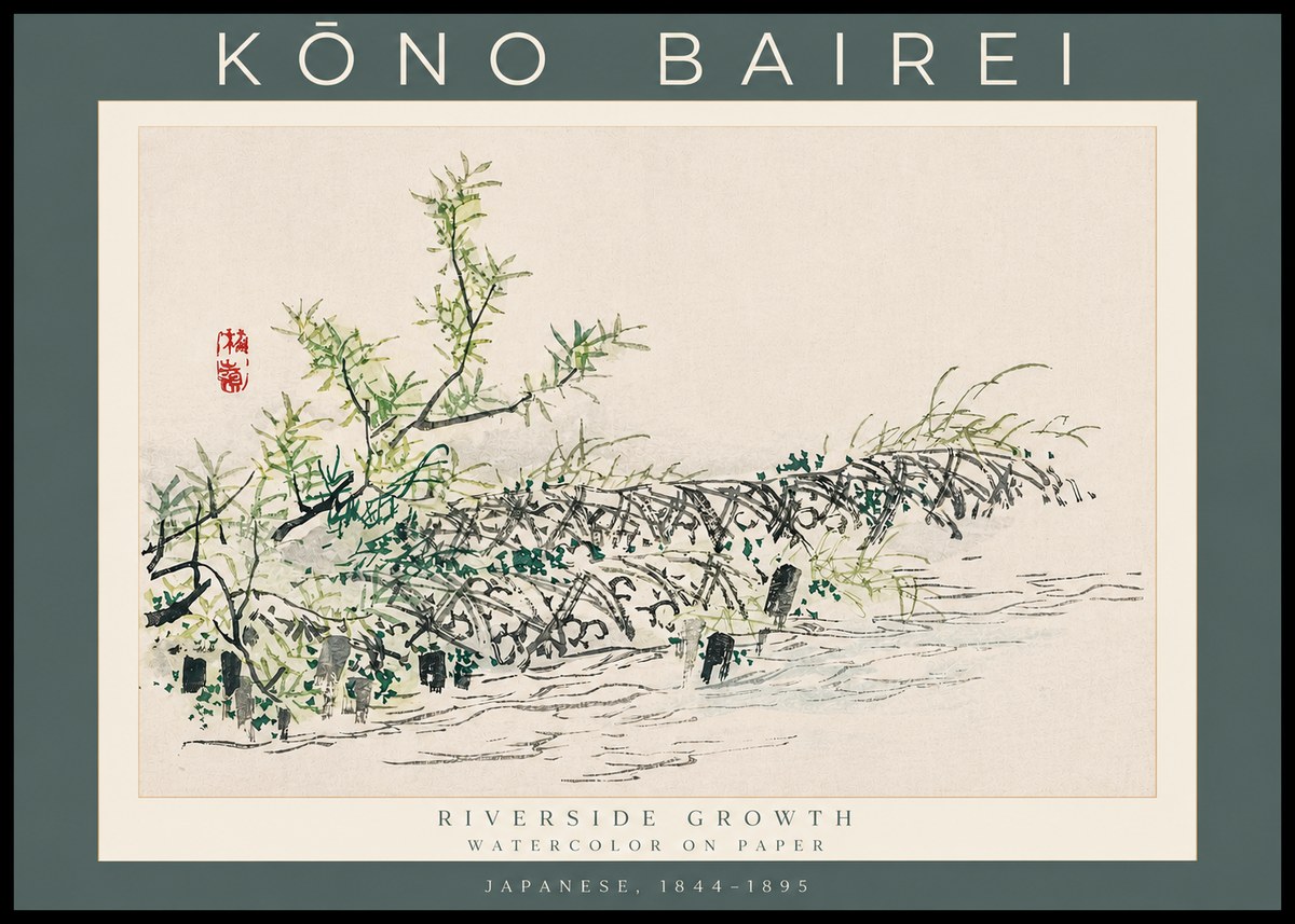 Kōno Bairei Riverside Growth No3 - Juliste