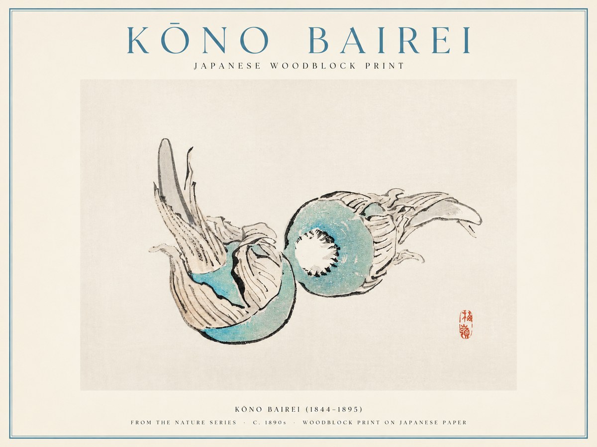 Kōno Bairei Abstract Botanical Forms No1 - Juliste