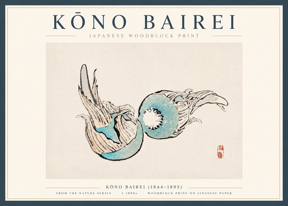 Kōno Bairei Abstract Botanical Forms No4 - Juliste