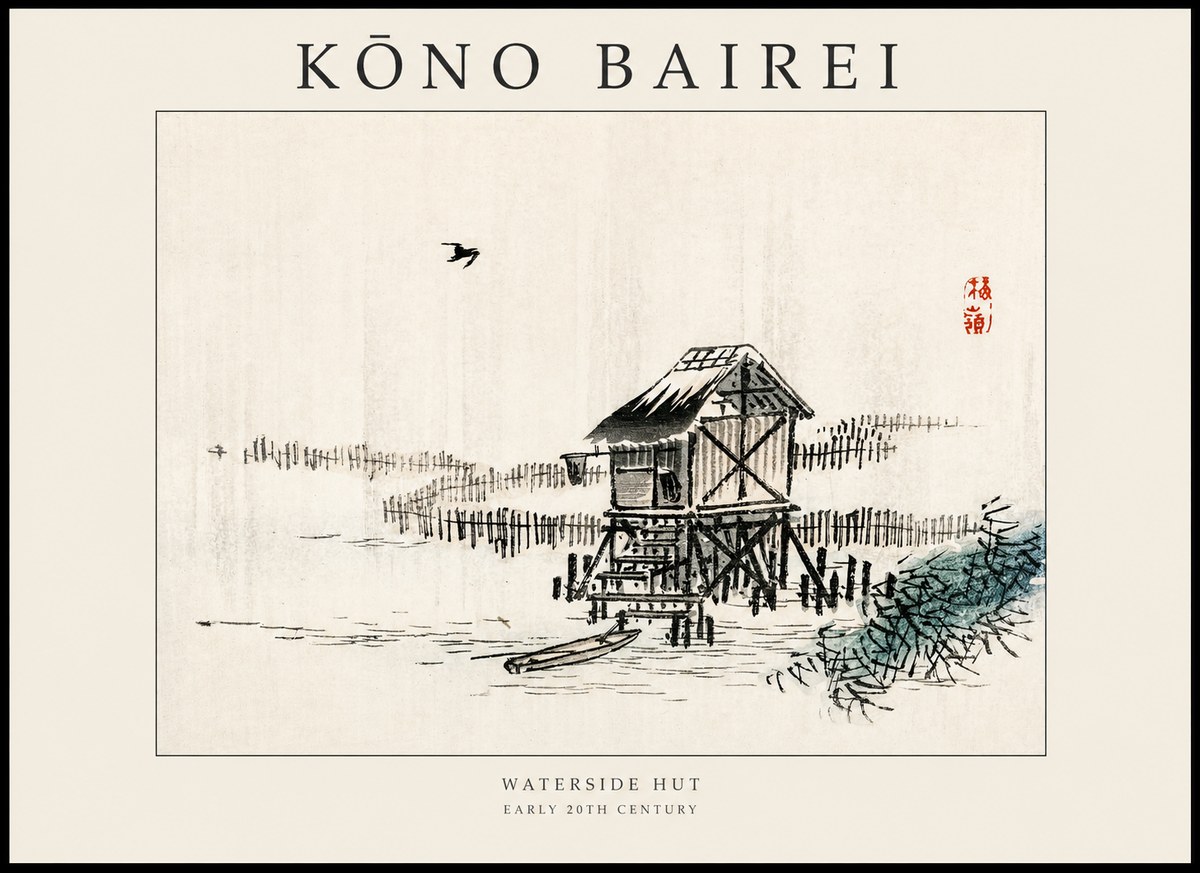 Kōno Bairei Waterside Hut No1 - Juliste