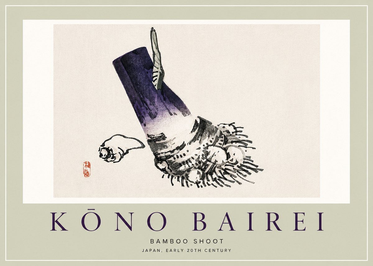 Kōno Bairei Bamboo Shoot No2 - Juliste