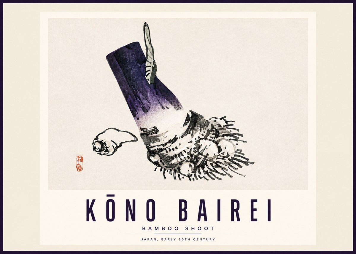 Kōno Bairei Bamboo Shoot No3 - Juliste
